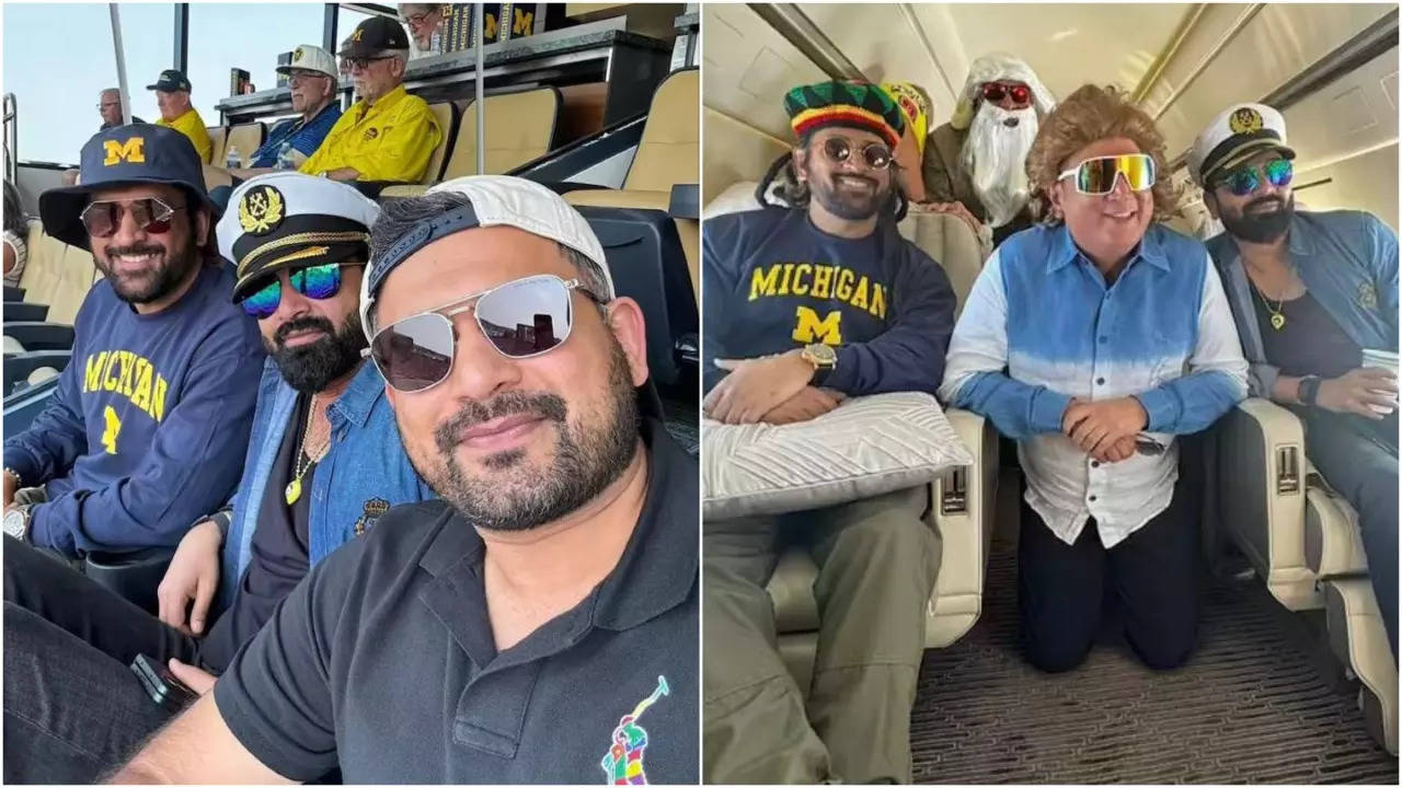 MS Dhoni Enjoys American Football, Visuals Of His USA Trip With Friends Goes VIRAL : WATCH