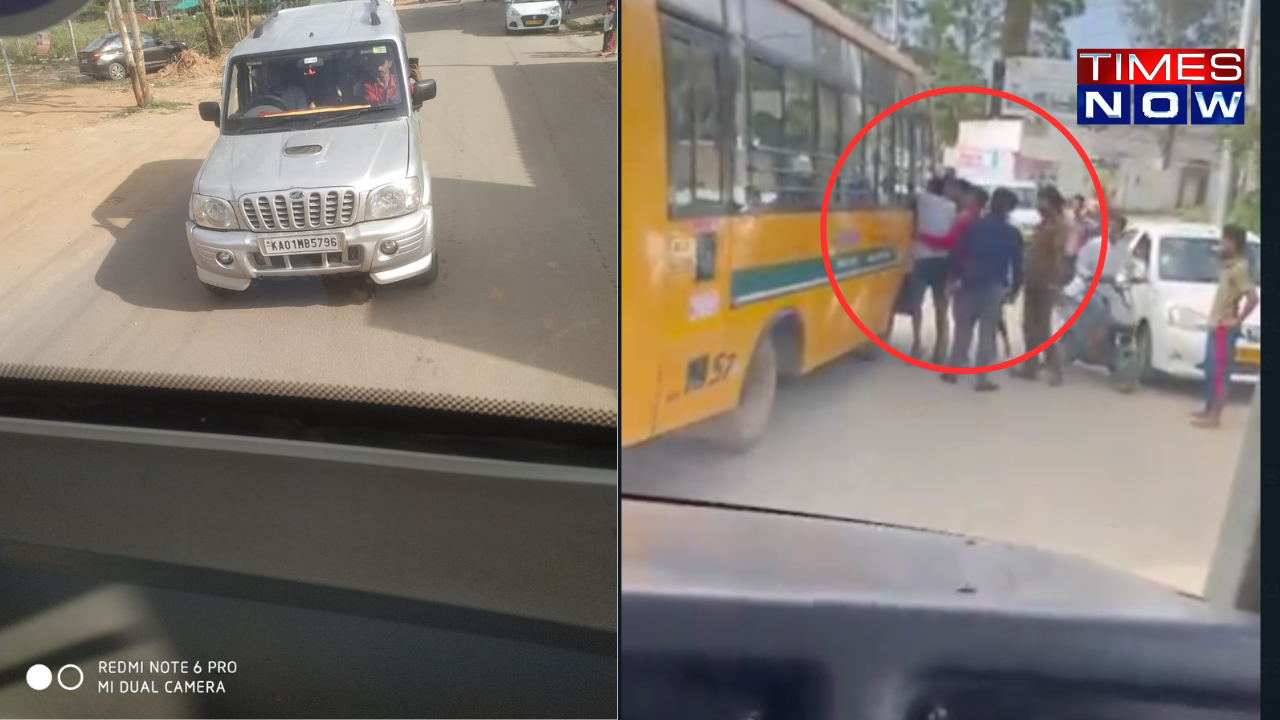 School Bus Attacked in Broad Daylight Near Electronic City, Bengaluru