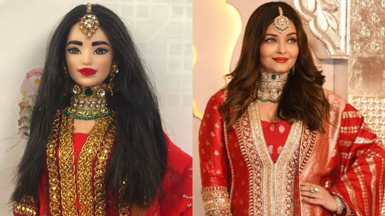 Aishwarya Rai's Red Anarkali Look From Anant-Radhika's Wedding Turns Into Doll, Netizens React