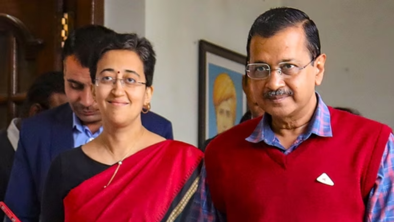 Atishi and Arvind Kejriwal