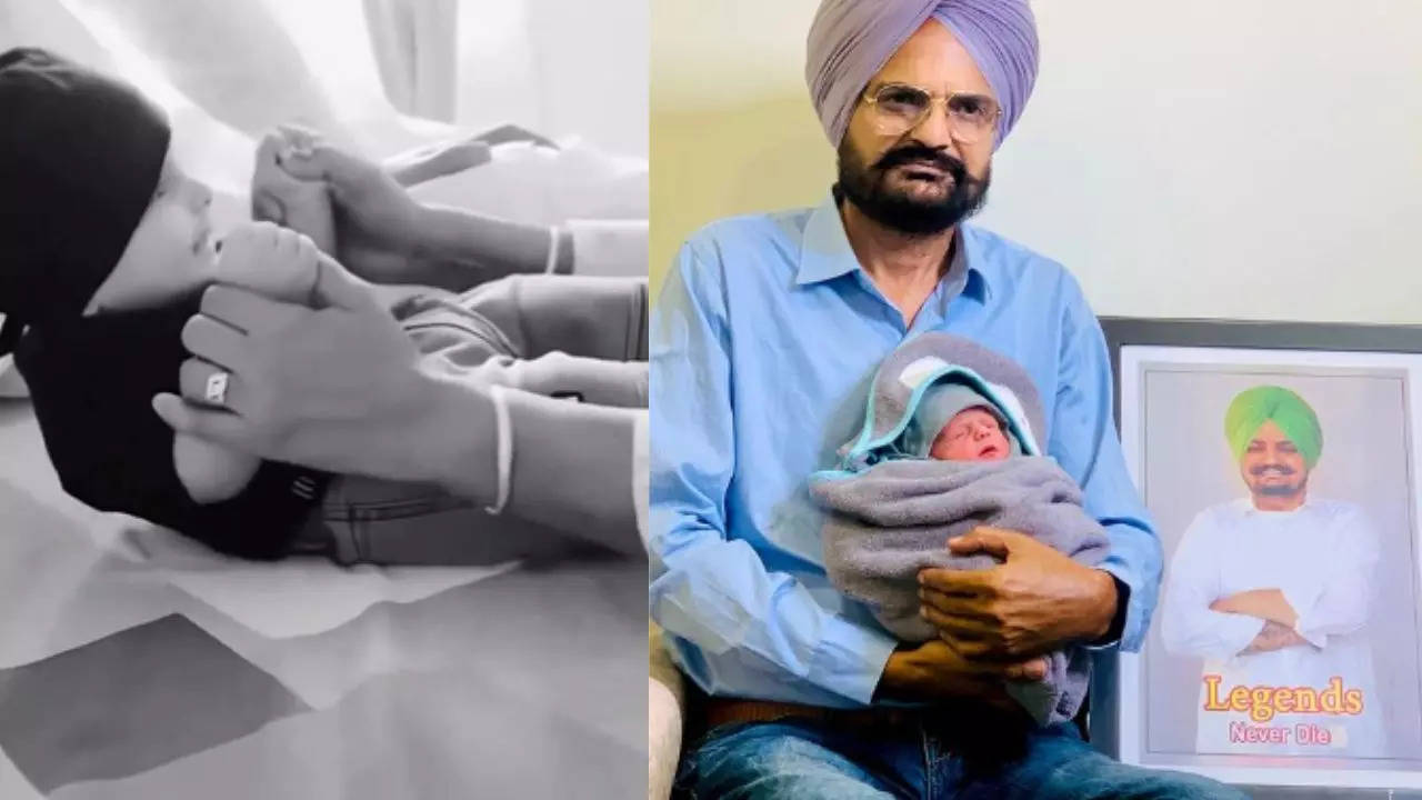 Sidhu Moosewala’s Parents Share a Playful Time with Younger Son