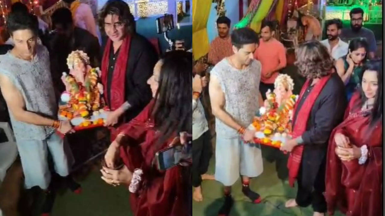 Ganpati Visarjan: Rupali Ganguly, Rajan Shahi, Gaurav Khanna And Anupamaa Team Bid Adieu To Bappa - Watch