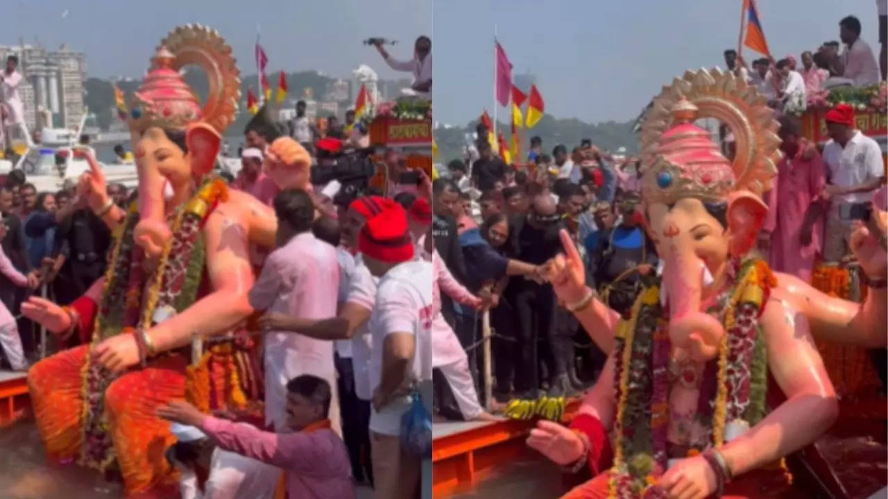 Lalbaugcha Raja's 20 kg Gold Crown Donated by Anant Ambani Removed Before Visarjan