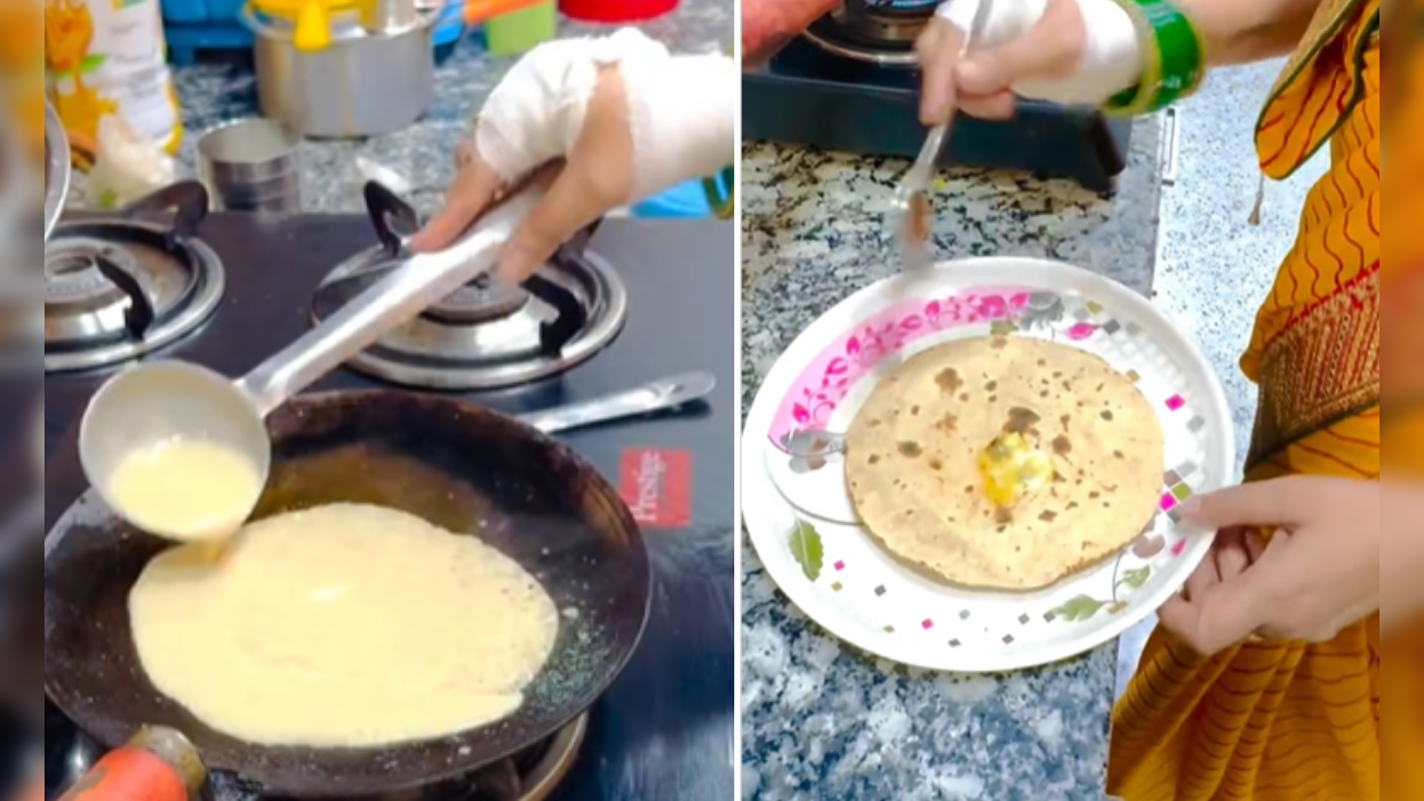 making roti without kneading and rolling the dough