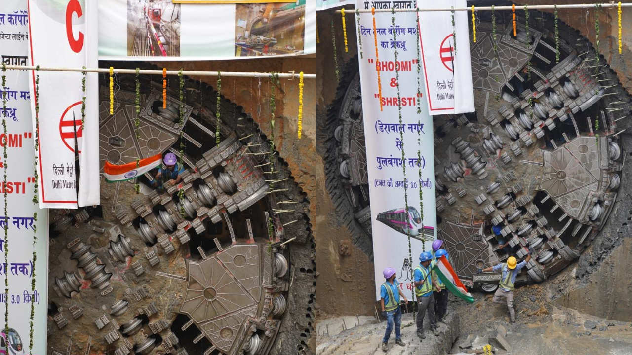 DMRC's first twin tunnel (Credits: Twitter/@OfficialDMRC)