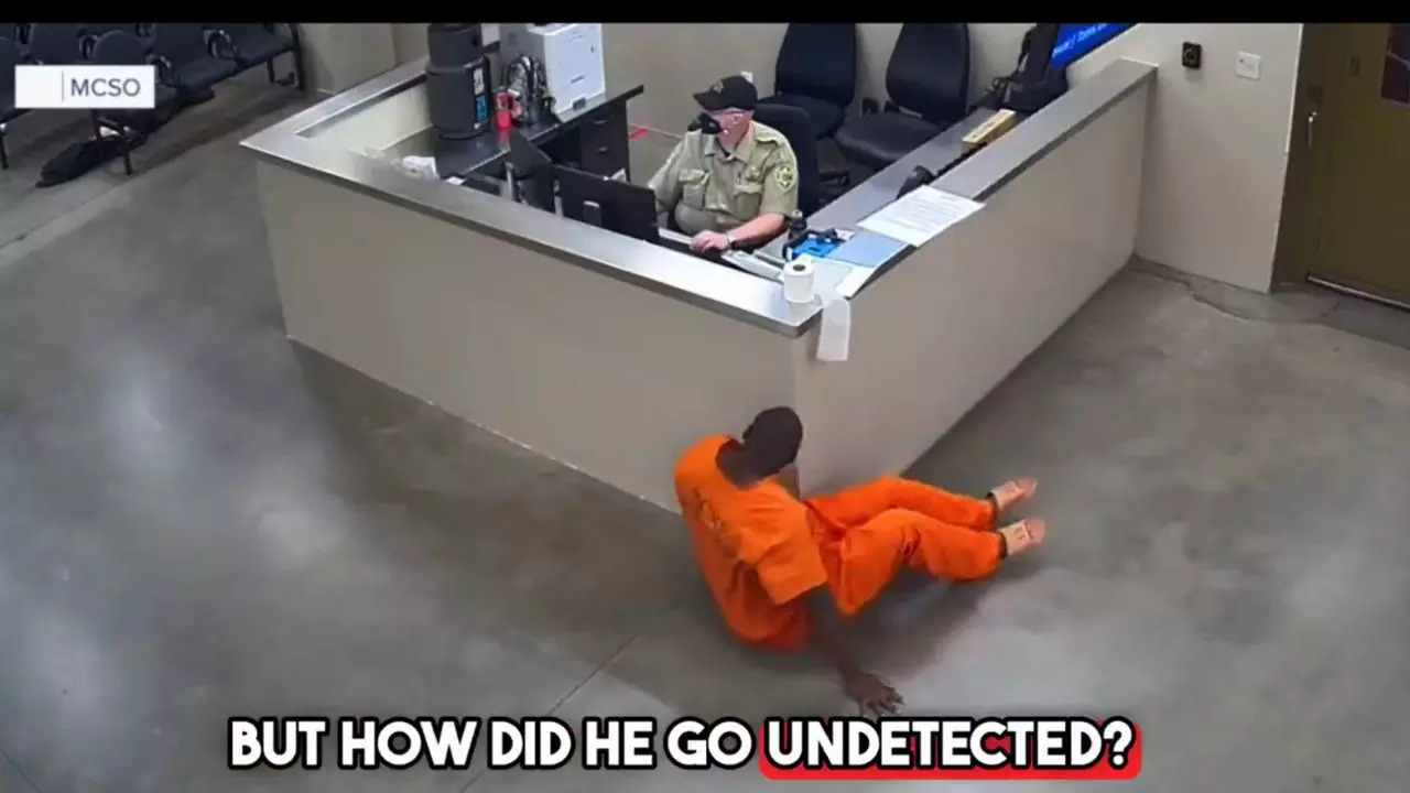 Screen grab from video footage from Arizona jail