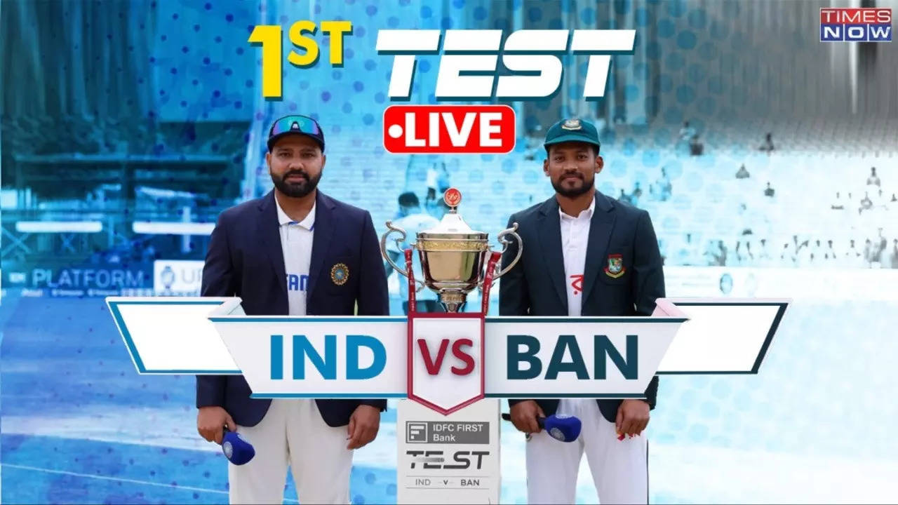 india vs bangladesh 1st test day 2 live updates 2024 ind vs ban cricket scorecard news commentary ashwin, jadeja, bumrah