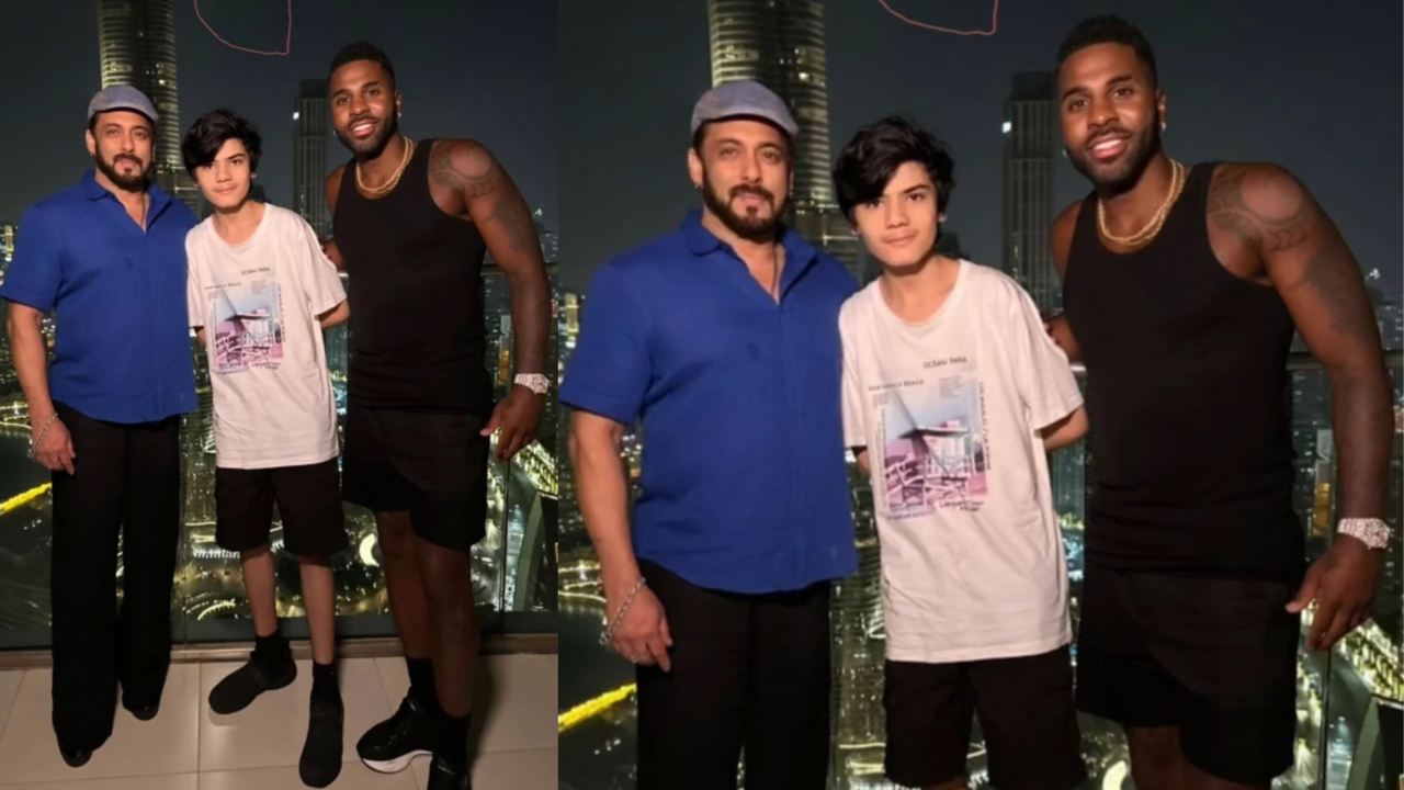 Salman Khan's Sikandar Look Unveiled! Actor Poses With American Singer Jason Derulo In Dubai, See Viral PIC