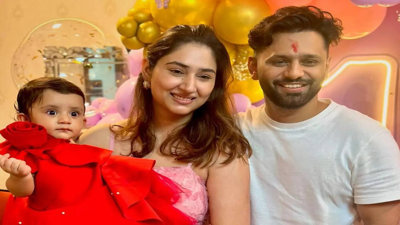 Rahul Vaidya-Disha Parmar Celebrate Daughter Navya’s First Birthday - See Pics