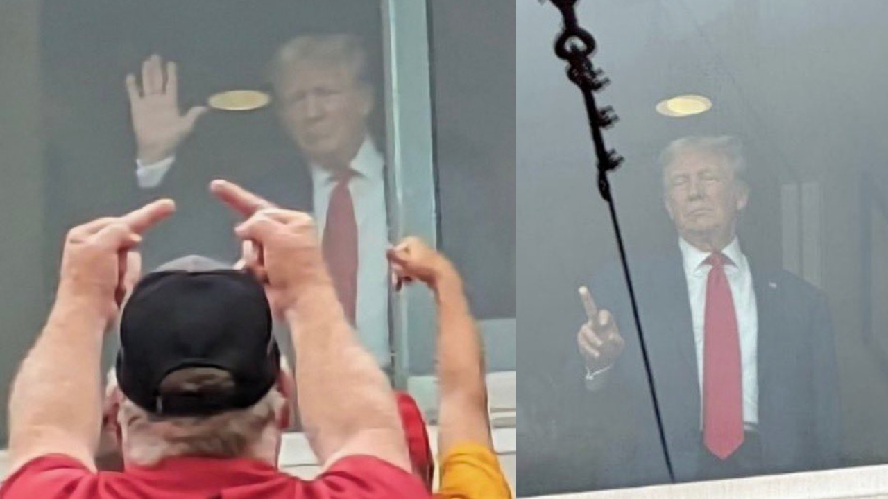 Trump Iowa Game Viral Photo