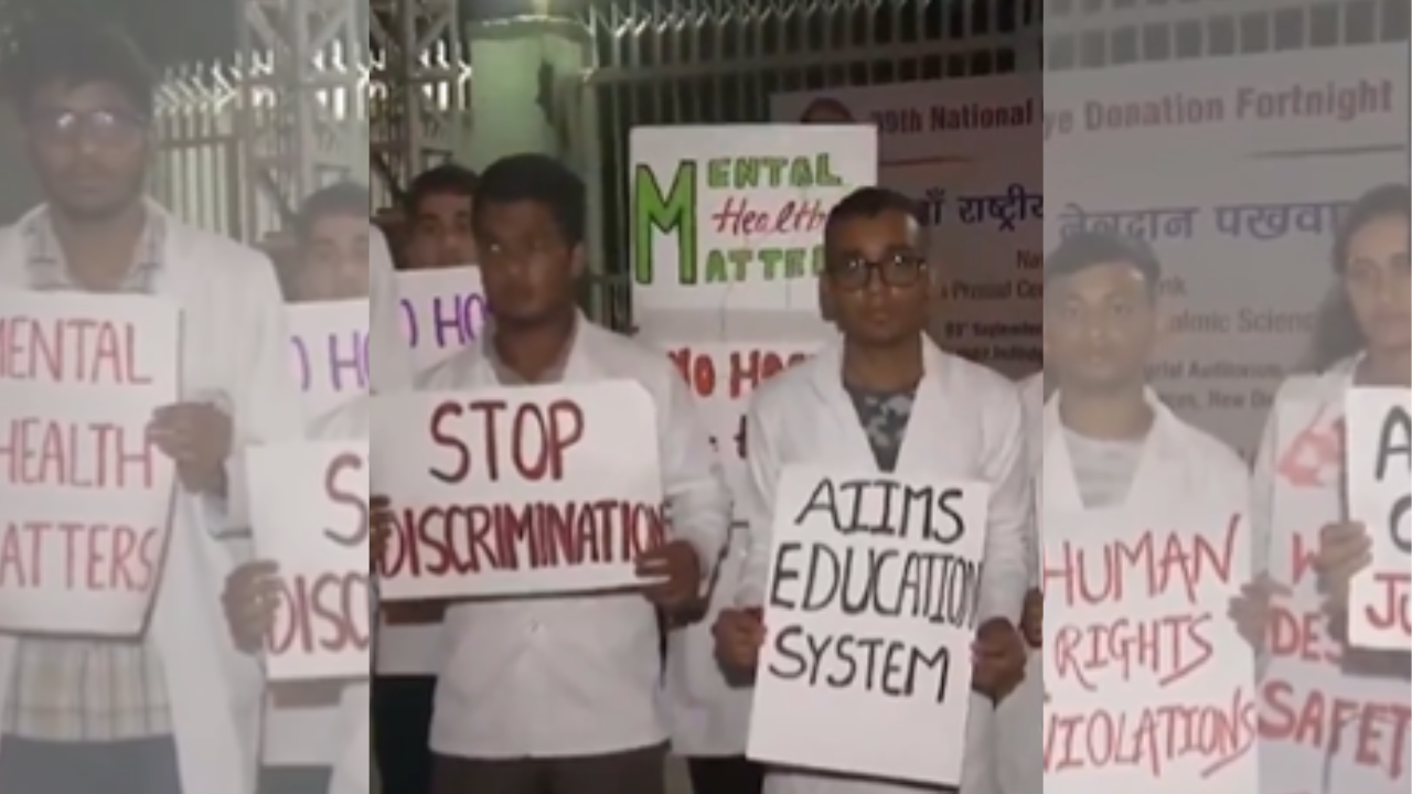 AIIMS student protest