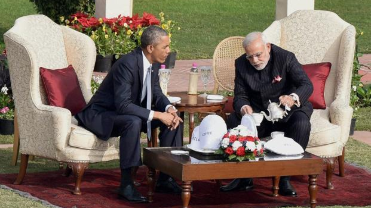 Prime Minister Narendra Modi and former US President Barack Obama during