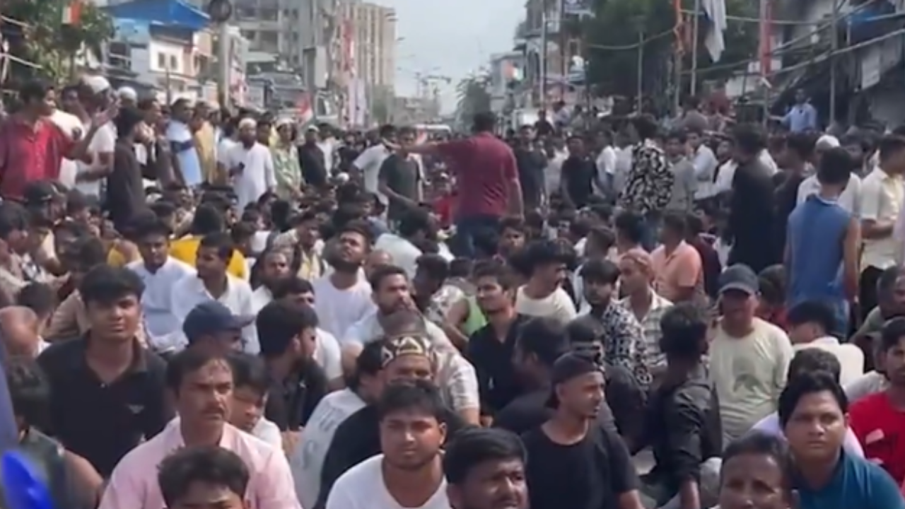 Protest in Dharavi, Mumbai