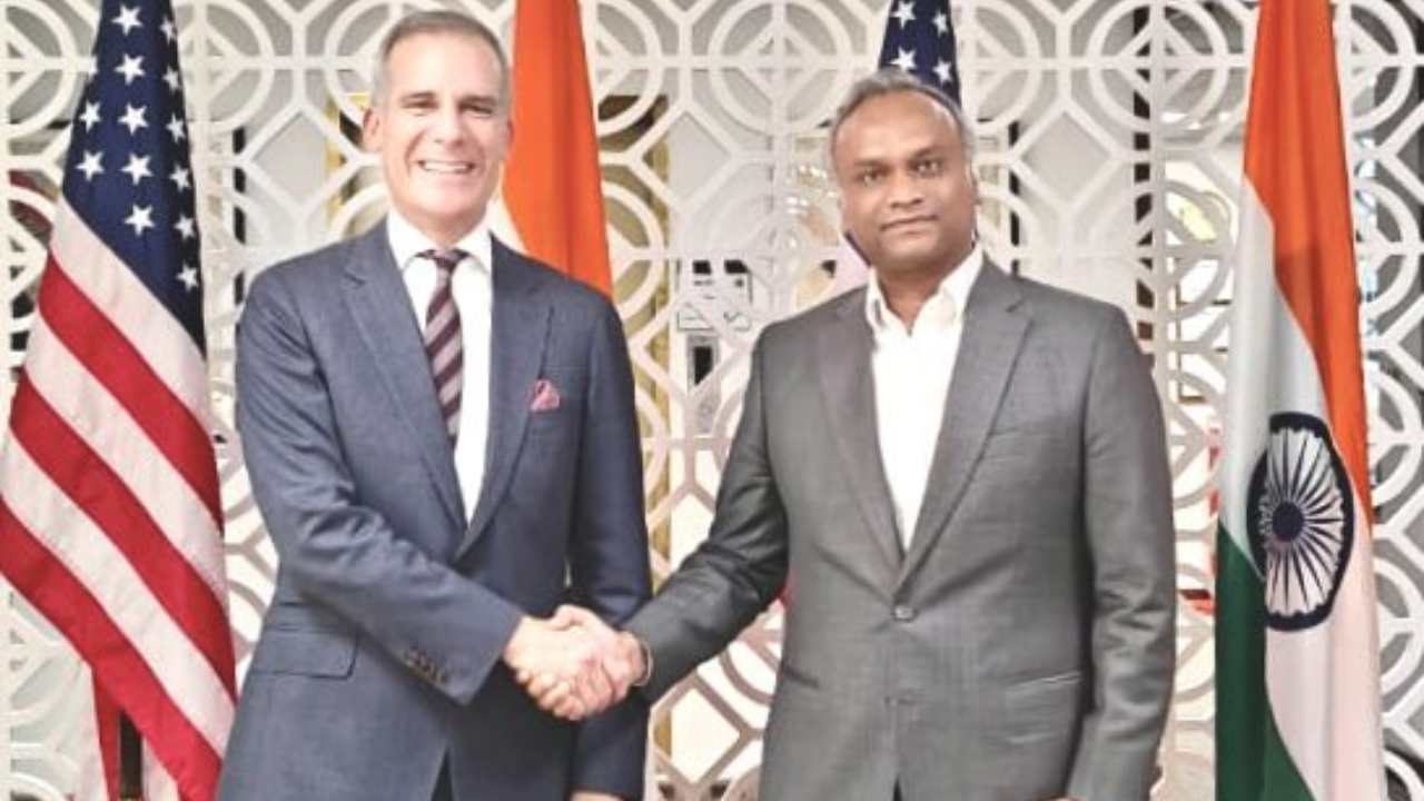 Priyank Kharge meets Eric Garcetti