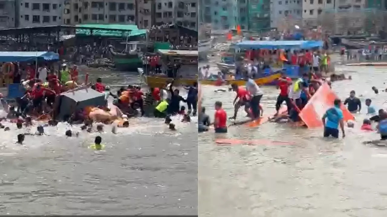 Boat Sinks On Mumbai Beach, Narrowly Escapes Major Tragedy