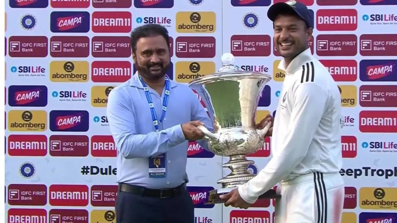 Mayank Agarwal with Duleep Trophy