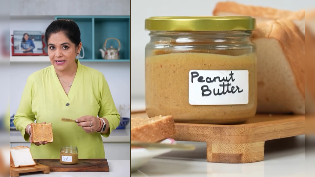 homemade healthy and fresh sugar free peanut butter recipe made by master chef pankaj bhadouria