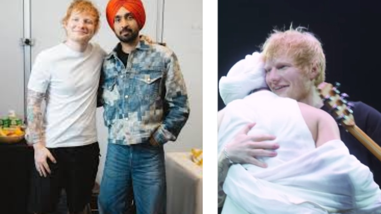 Diljit Dosanjh and Ed Sheeran performed in Birmingham on Sunday