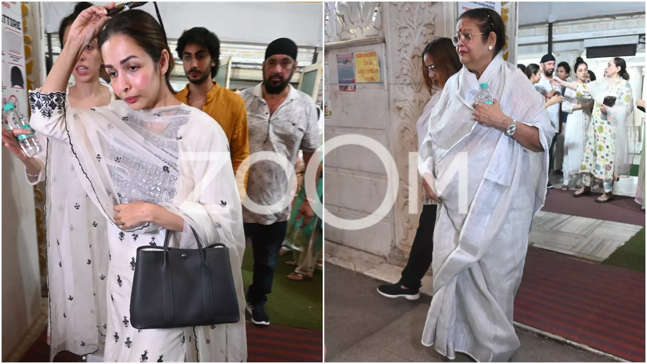 Malaika Arora Attends Father Anil Mehta's Prayer Meet At Gurudwara With Mom Joyce, Sister Amrita