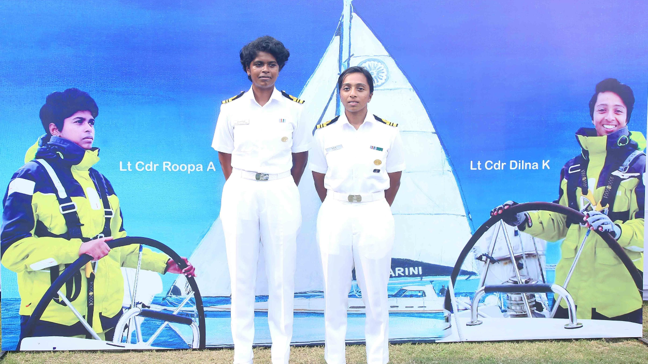 Lt Cdr Roopa A and Lt Cdr Dilna K will sail around the world