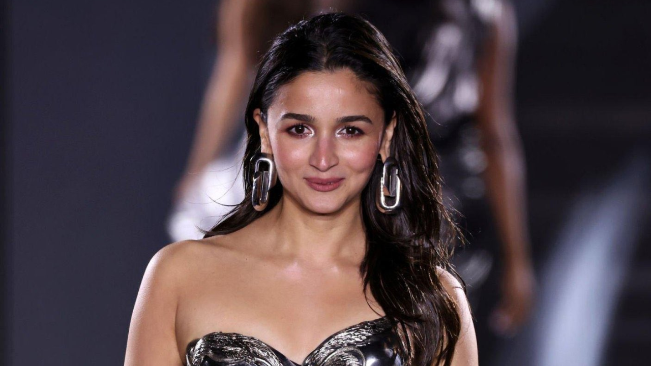 Alia Bhatt At Paris Fashion Week 2024 Alia Bhatt Pairs Metallic Breastplate With Sleek Black Pants For Paris Fashion Week Runway Debut Times Now