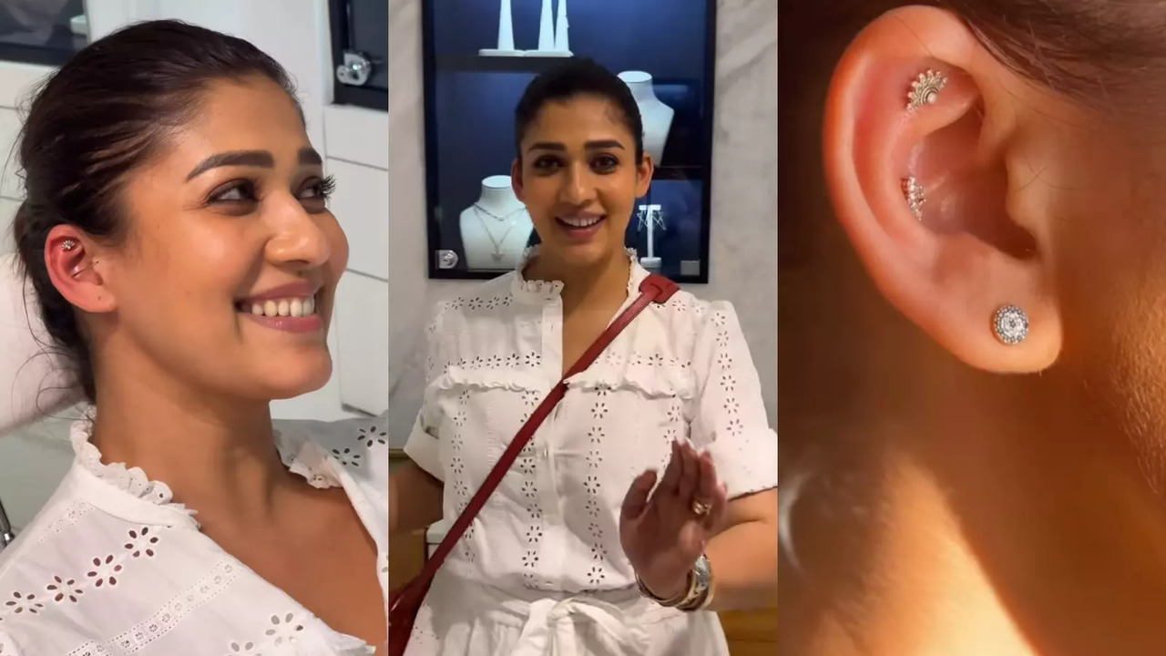 Nayanthara gets ears pierced in Greece