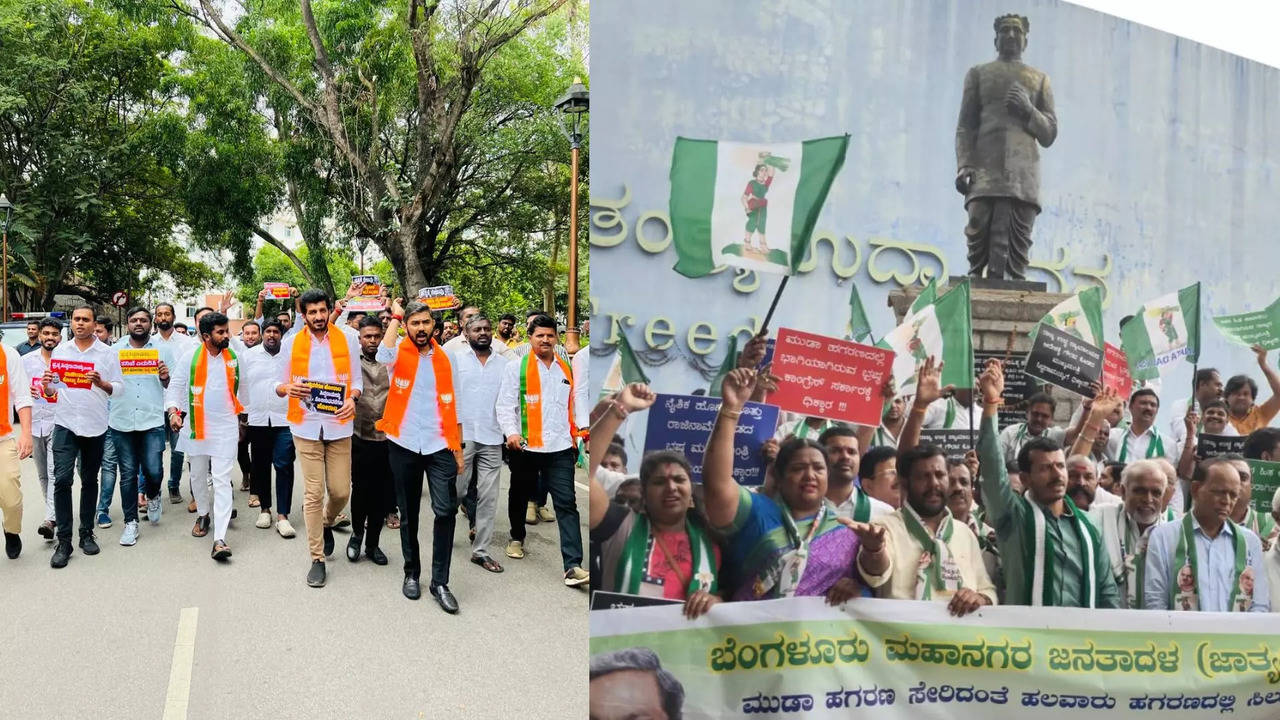 ಬಿಜೆಪಿ ಮತ್ತು ಜೆಡಿಎಸ್ ಪ್ರತಿಭಟನೆ