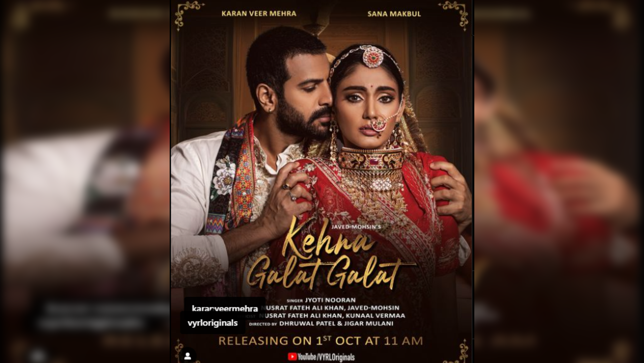 Karan Veer Mehra Is A Tyrant Husband To His Bride Sana Makbul In 1st Poster Of Kehna Galat Galat - See Here