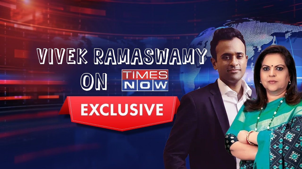 Vivek Ramaswamy during an exclusive interview with Navika Kumar, Group Editor-in-Chief of Times Network.