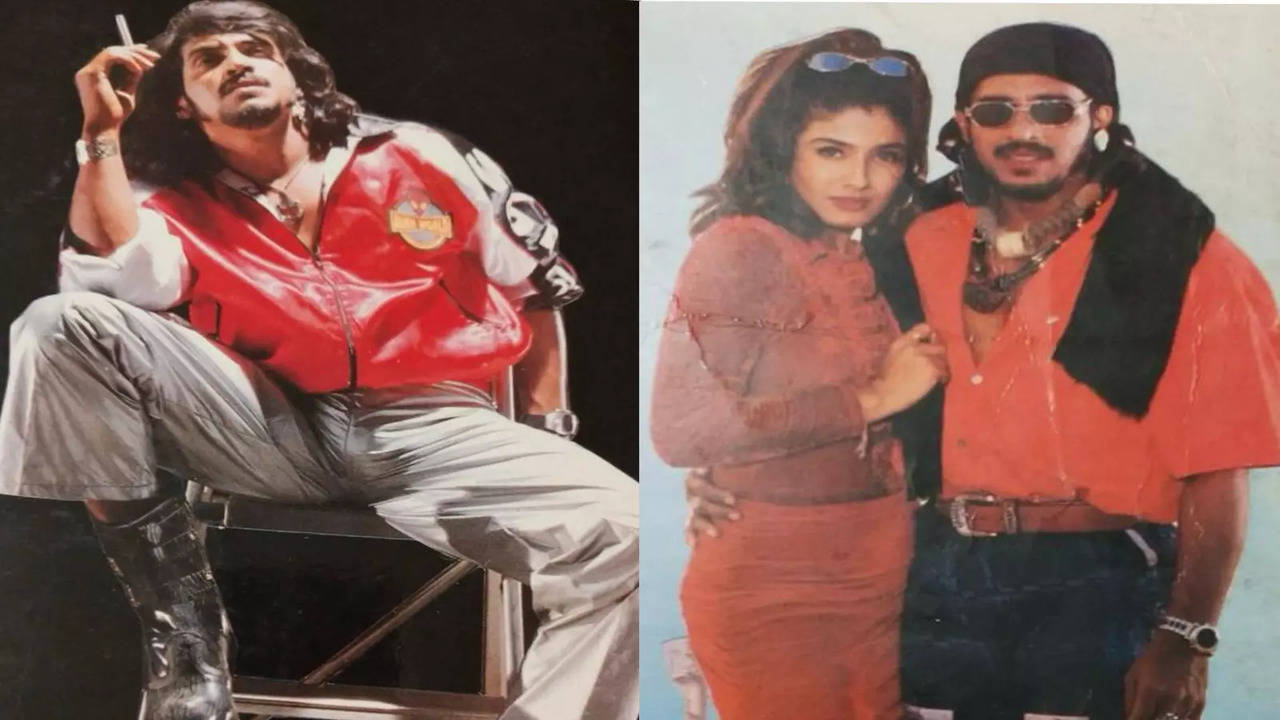 Real star Upendra and Raveena Tandon in Upendra