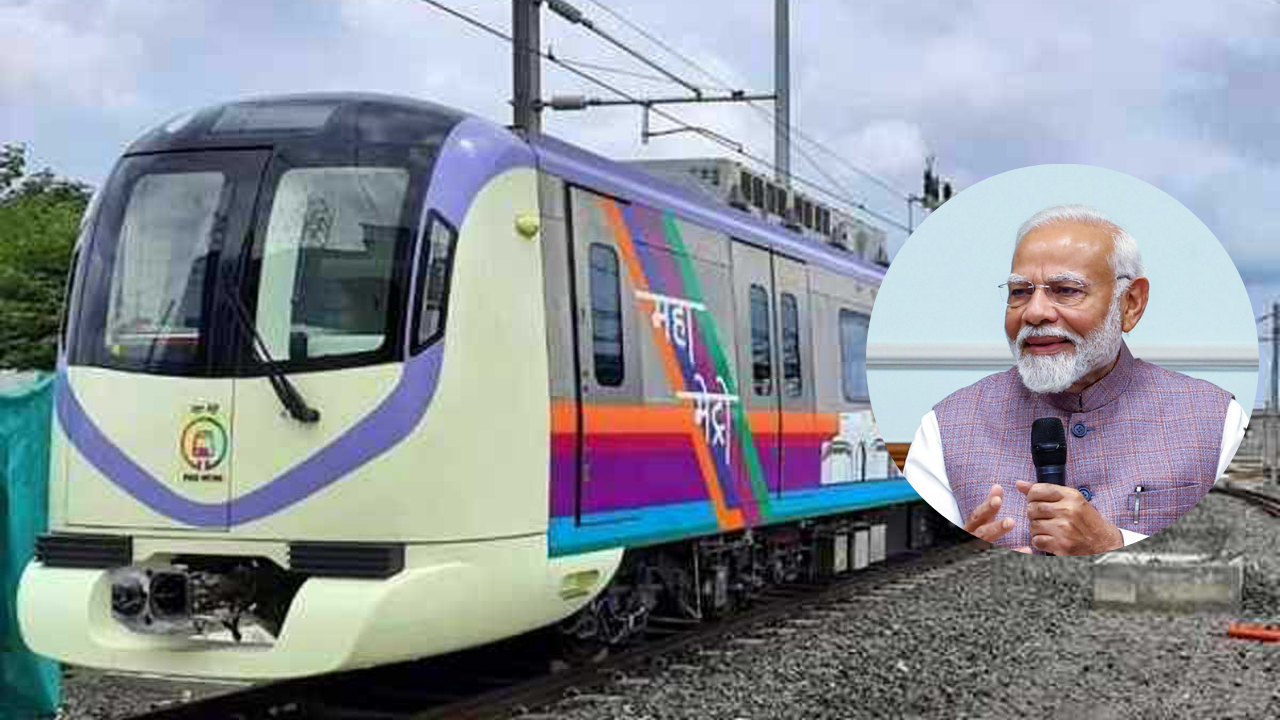 PM Modi and pune Metro 