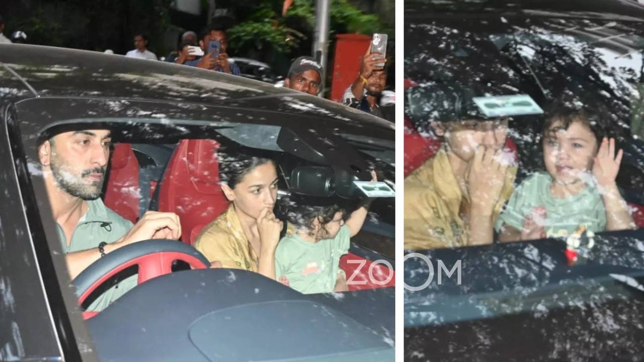 Ranbir Kapoor, Alia Bhatt's Baby Girl Raha Adorably Waves At Paps As She Steps Out To Celebrate Dad's Birthday