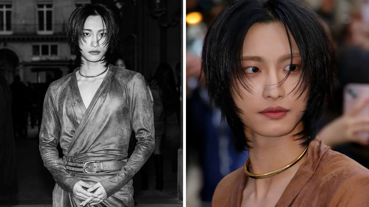 ATEEZ's Seonghwa Serves Up Best Gender-Neutral Look At 2024 Paris Fashion Week