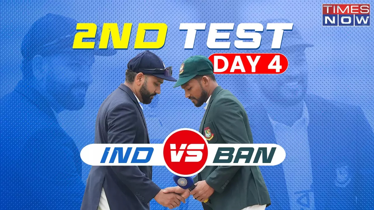 India vs Bangladesh Day 4 Live Score IND vs BAN, 2nd Test Updates