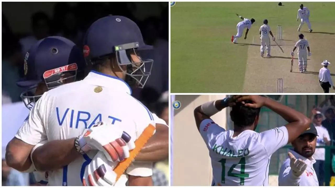 Virat Kohli Escapes Easiest Run Out as Bangladesh Blunder: Rishabh Pant Gives Tight Hug, Rohit Sharma Stunned