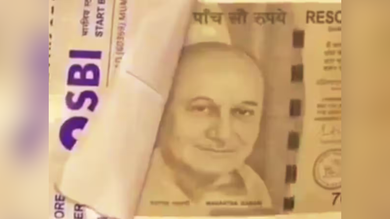 Anupam Kher Replaces Gandhi in Fake Currency