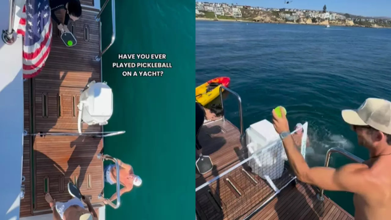 Pickleball on a yacht? Couple goes viral after playing the sport in a never-before-seen avatar: WATCH