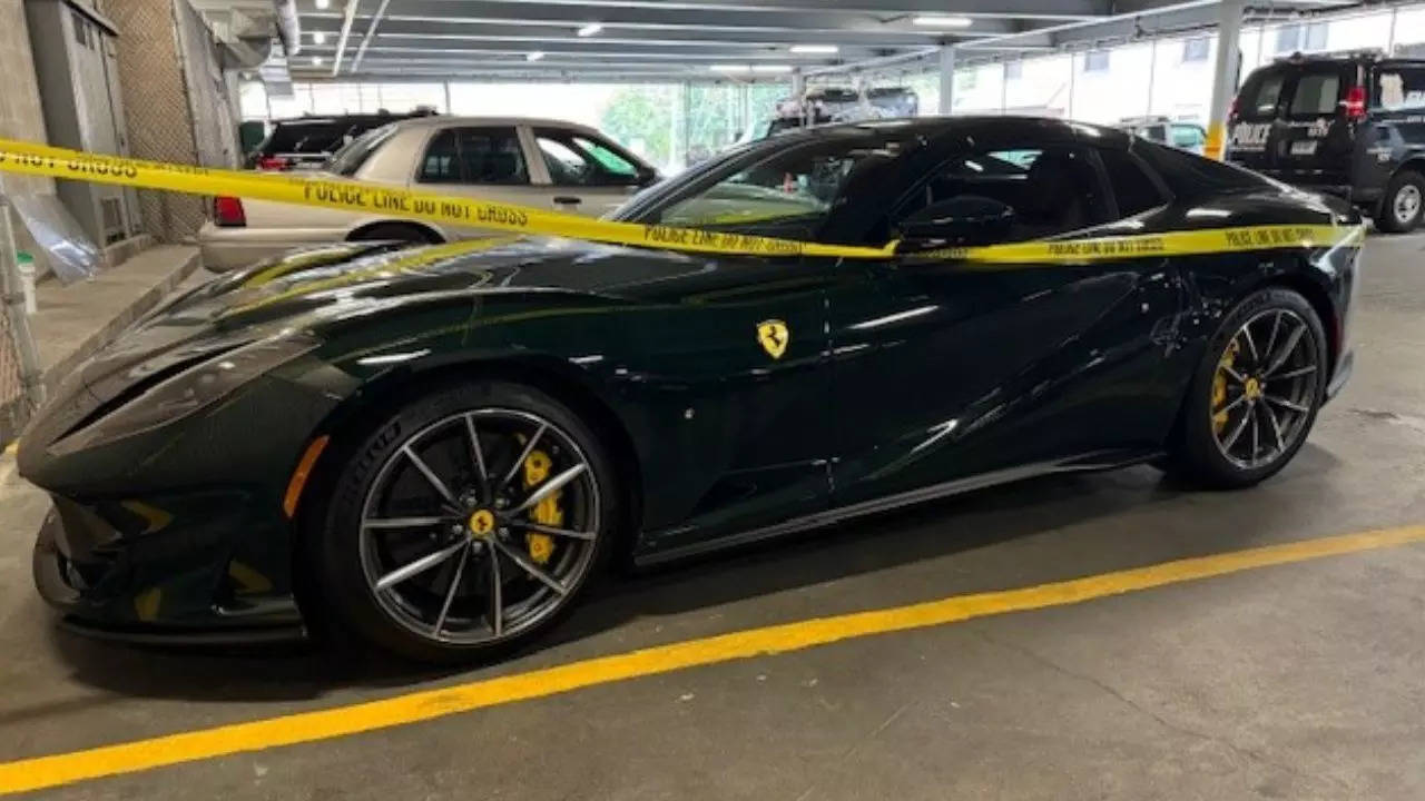 The owner left his AirPods inside the Ferrari.