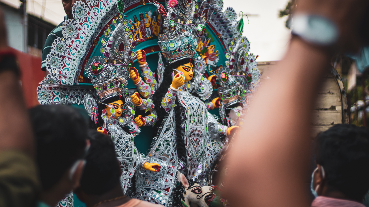 Celebrating Durga Puja (Credit-Canva)