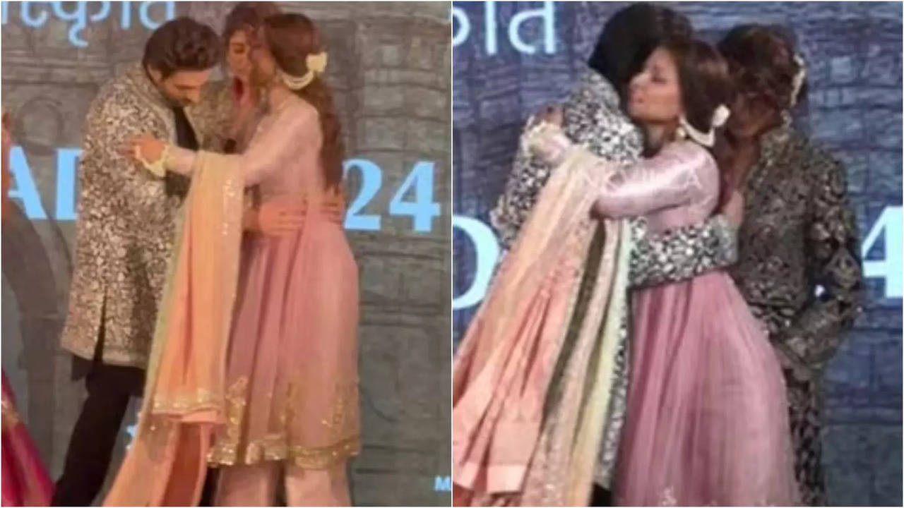 Kartik Aaryan Saves Hina Khan From Tripping On Ramp At Namo Bharat Fashion Show - Watch Video