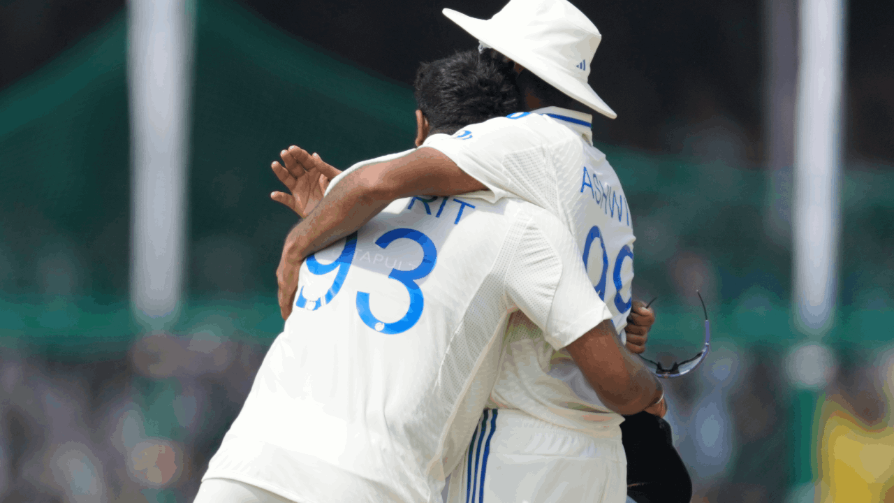 R Ashwin Jasprit Bumrah India Test 2 AP