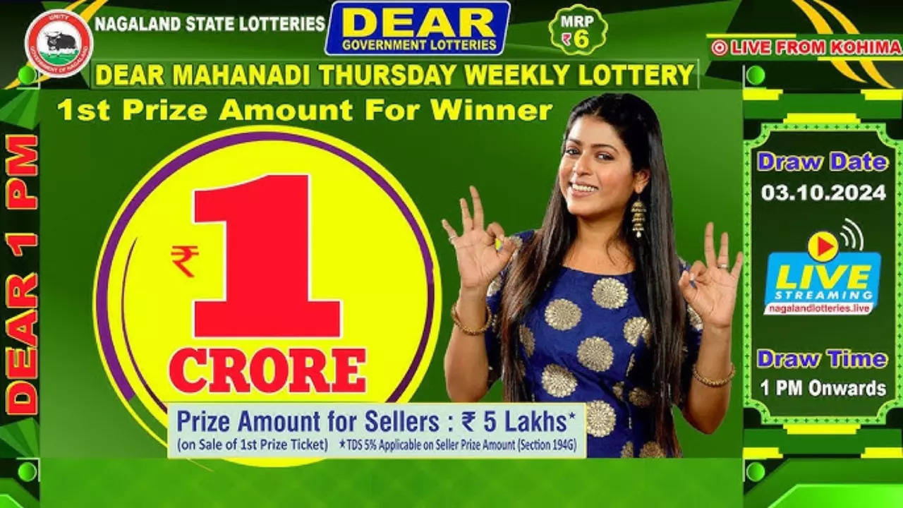 Nagaland State Lotteries is set to announce the Dear Mahanadi Thursday Morning results at 1 pm on 3rd October, 2024. | Dear Government Lotteries