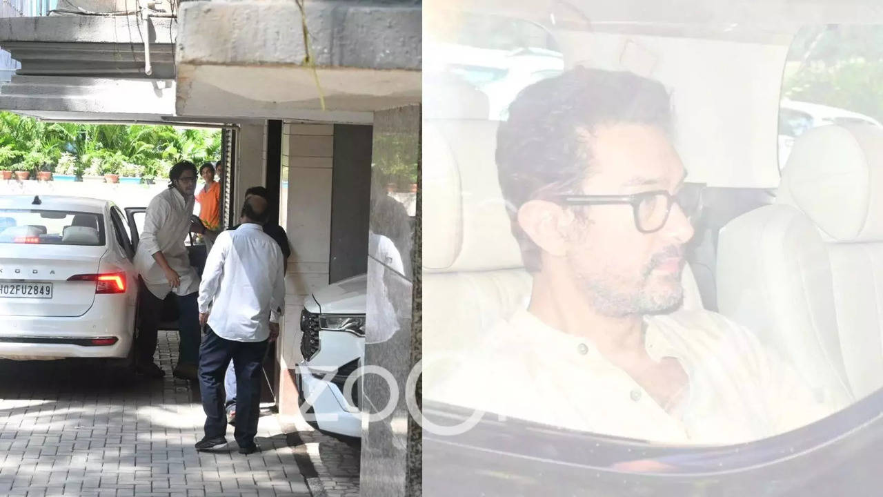 Aamir Khan Arrives At Ex-Wife Reena Dutta's Father's Funeral, Junaid Khan Accompanies Dad