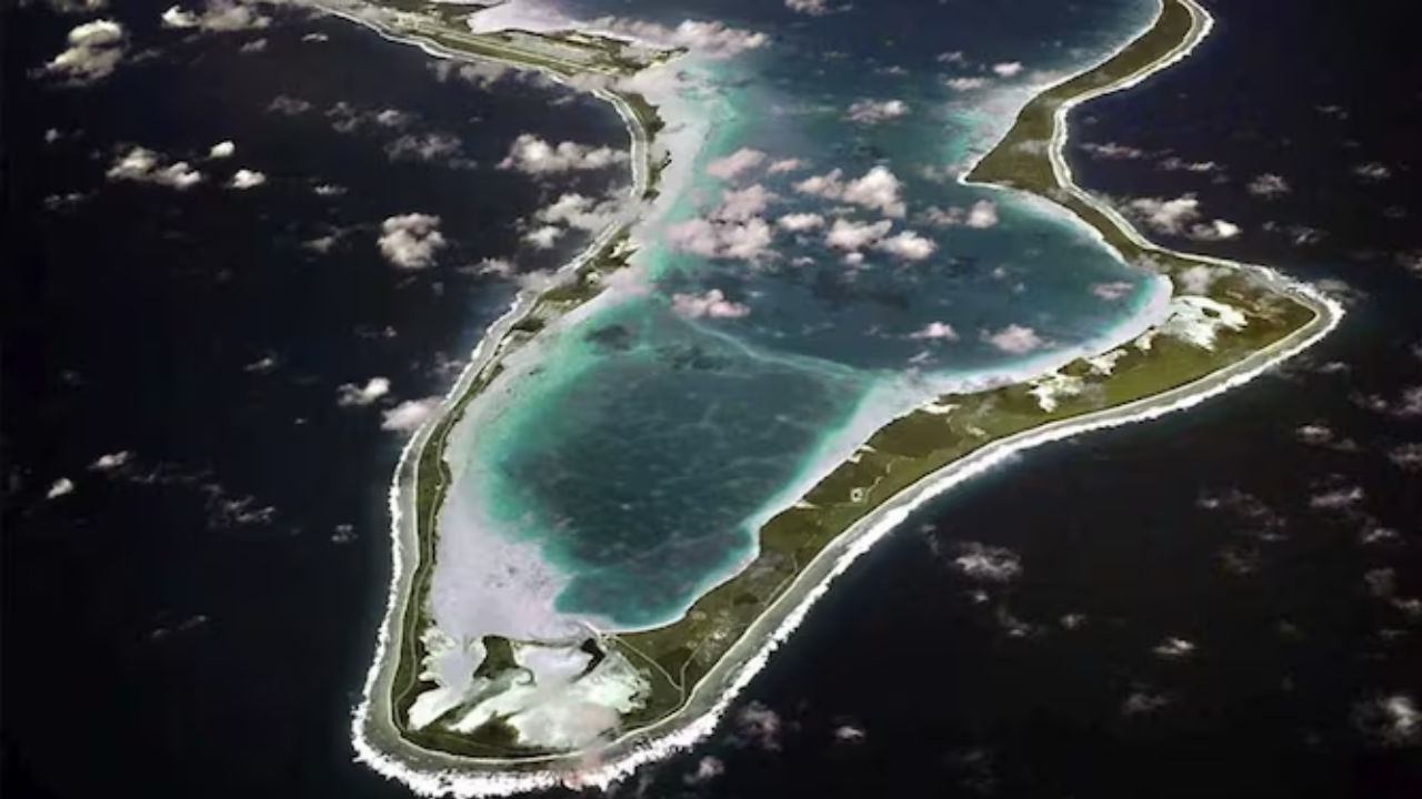 Aerial view of Diego Garcia