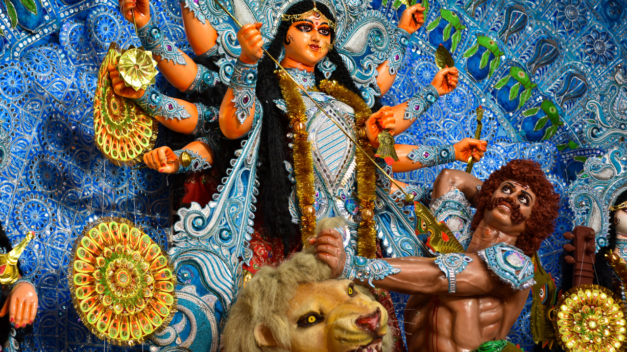 Durga Killing The Modern Mahisasura