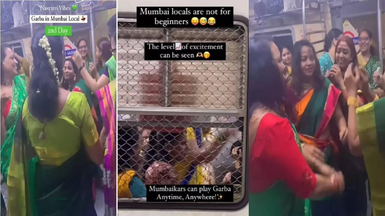 mumbai local garba video