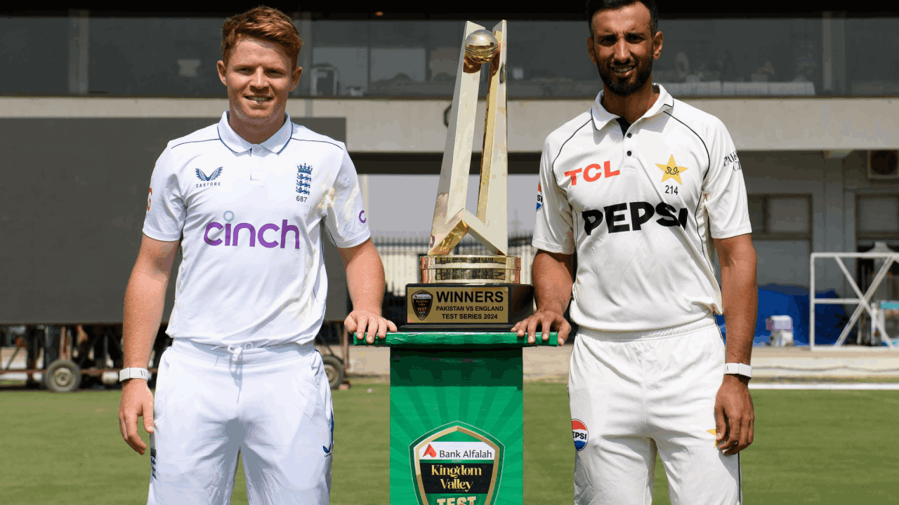 Pakistan vs England Test series trophy photoshoot 2024