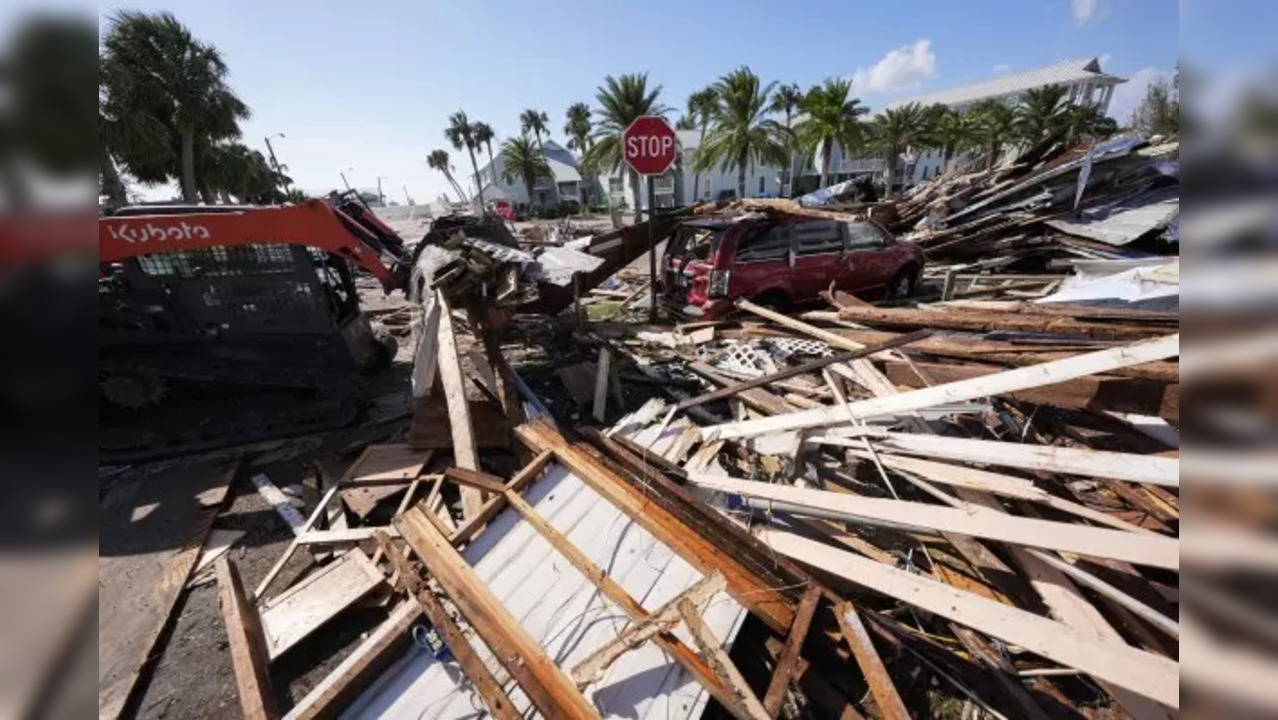 Destruction after Hurricane Helene landfall