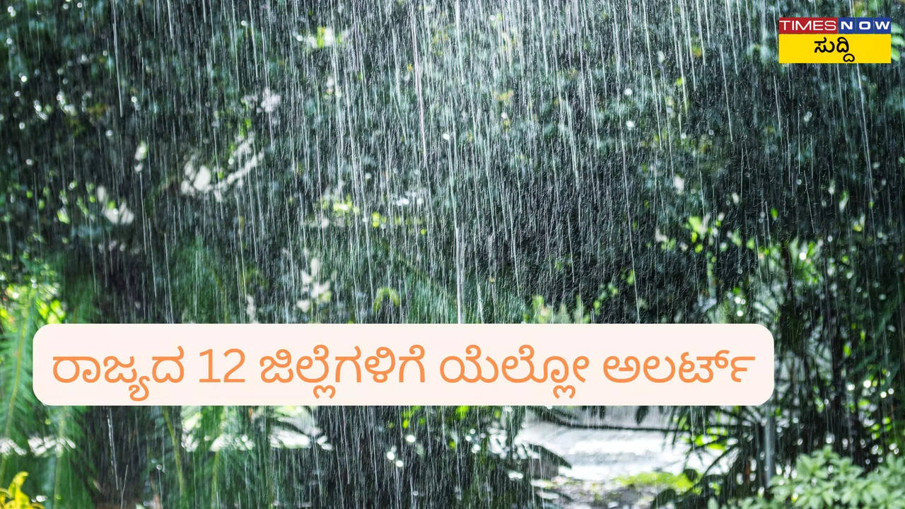 ರಾಜ್ಯದ 12 ಜಿಲ್ಲೆಗಳಿಗೆ ಯೆಲ್ಲೋ ಅಲರ್ಟ್‌ ಘೋಷಣೆ