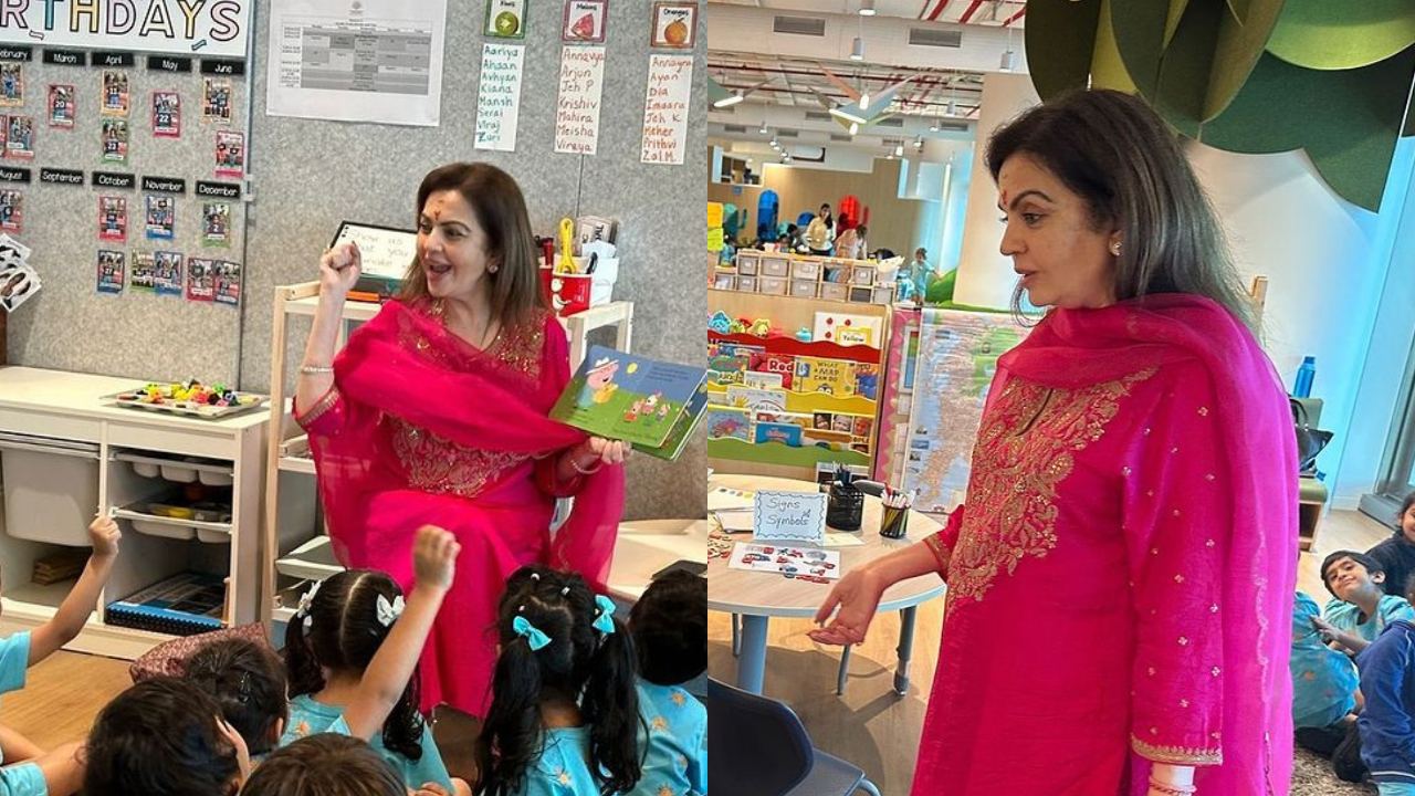 Nita Ambani's bright pink kurta set